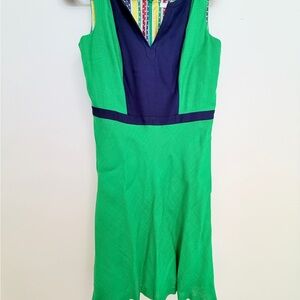 Boden Classic  green and blue Dress - excellent gently worn 4p